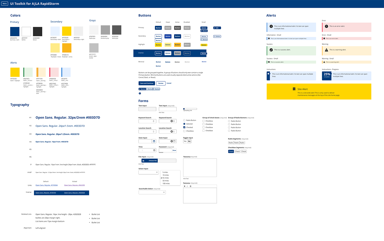 UI Toolkit used for consistency of design across multiple applications.