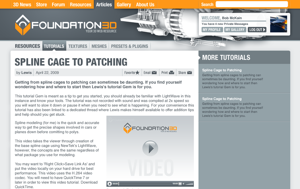 Foundation 3D website design and logo